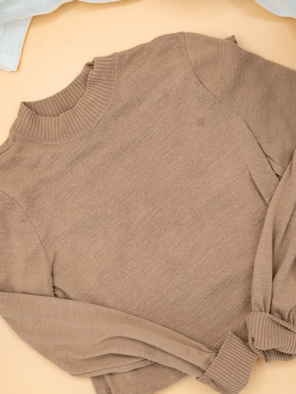 Abercrombie & Fitch Tan Sweater Dress w/ Tie- Size Small - Picture 2 of 10